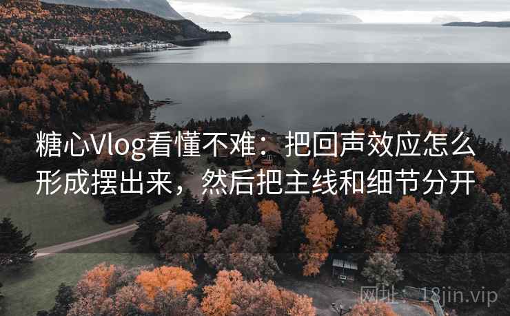 糖心Vlog看懂不难：把回声效应怎么形成摆出来，然后把主线和细节分开