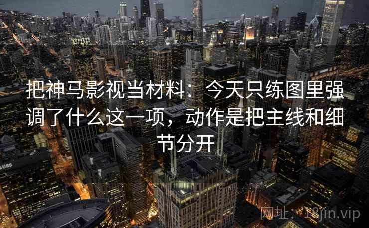 把神马影视当材料：今天只练图里强调了什么这一项，动作是把主线和细节分开